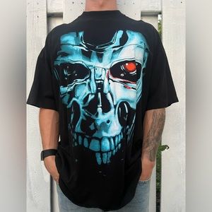 Terminator face retro style T shirt